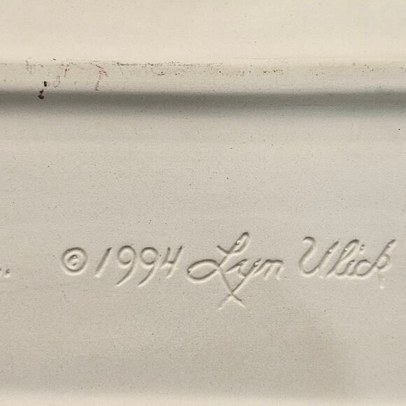 1994 Heart Land Studios Wild Horses Pottery Tray by Lyn Ulick - Stunning Design - Picture 8 of 10